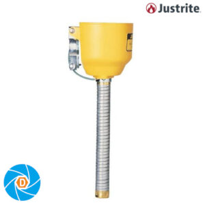 JUSTRITE 11089 Bolt-On Poly Funnel with Galvanized Steel Hose for Type I Safety Cans Only