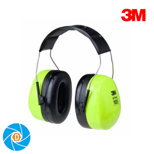 3M H10A HV, Peltor Optime 105 Over-the-Head Earmuffs, Black/Green