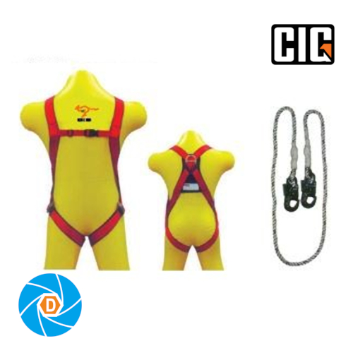 CIG CIG19451 Full Body Harness and CIG 19617 Lanyard Fall Protection