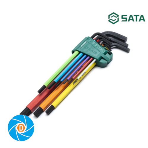 SATA 9 Pc. Extra Long Color Series Black Oxide Hex Key Set ST09107CHBSJ
