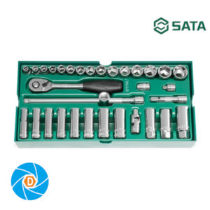 SATA 33 Pc. 3/8” Drive 6 Point Metric Socket Tray Set ST09902SJ