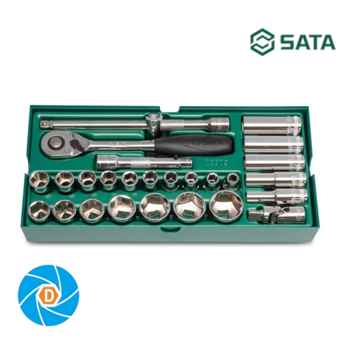 SATA 27 Pc. 1/2” Drive 6 Point Metric Socket Tray Set ST09903SJ