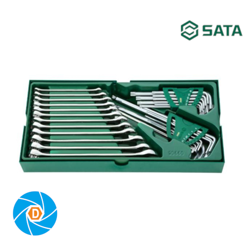 SATA 30 Pc. Metric Combination Wrench and Hex Key Tray Set ST09906
