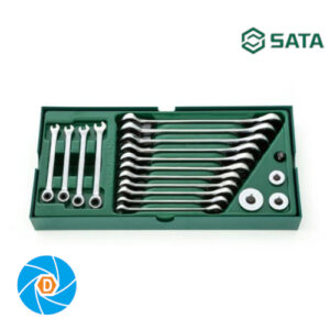 SATA 19 Pc. Metric Combination Ratcheting Wrench Tray Set ST09908
