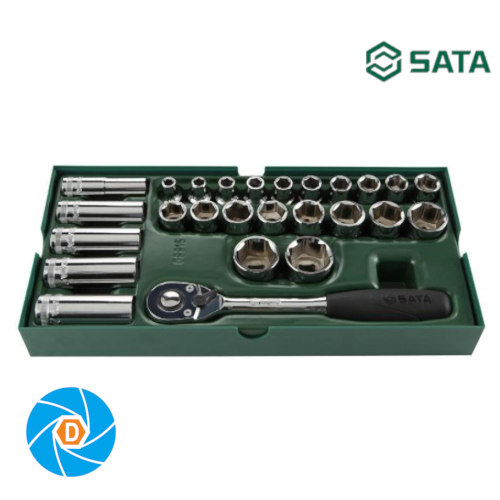 SATA 26 Pc. 1/2” Drive 6 Point Metric Socket Tray Set ST09915SJ