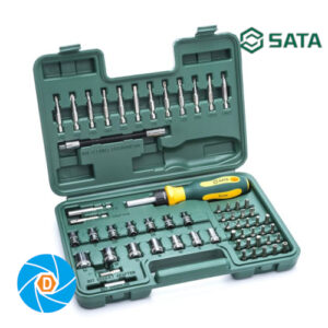 ST09324SJ SATA 60 Pc. 1/4” Drive 6 Point Metric Socket and Ratcheting Bit Driver Set ST09324SJ